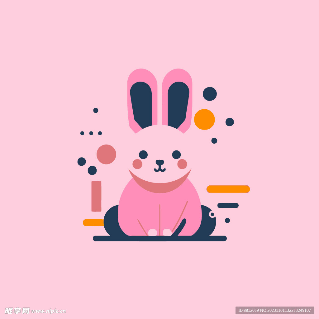 粉色孟菲斯兔子
