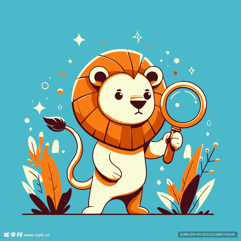 可爱狮子卡通设计