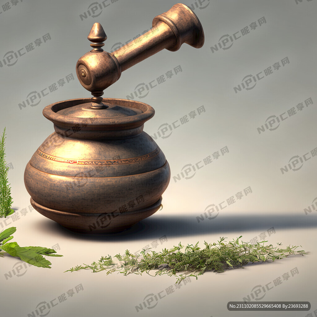 古代中草药研磨器