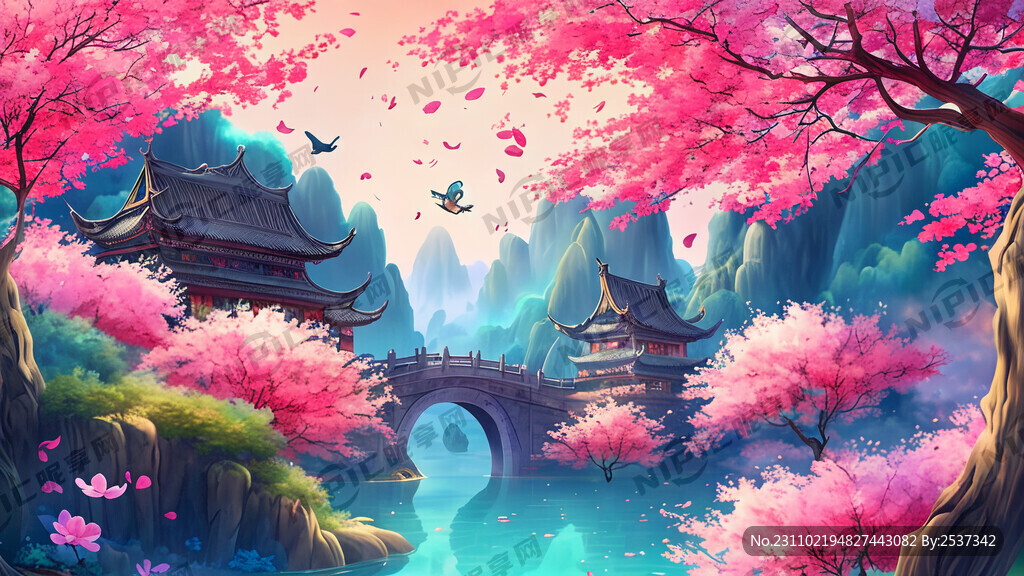 游戏梦幻唯美新中式风景 超高清