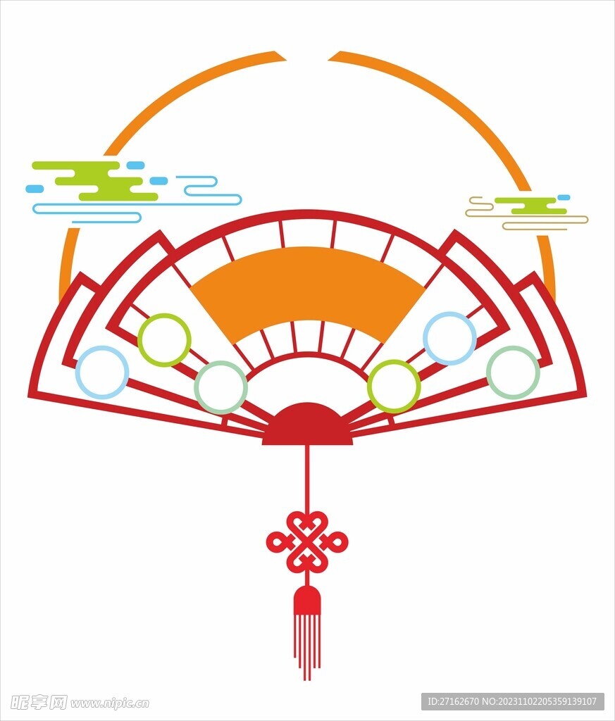 扇形文化墙素材
