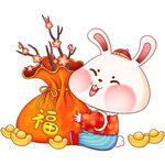 春节兔子素材