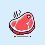 一块牛肉图标设计
