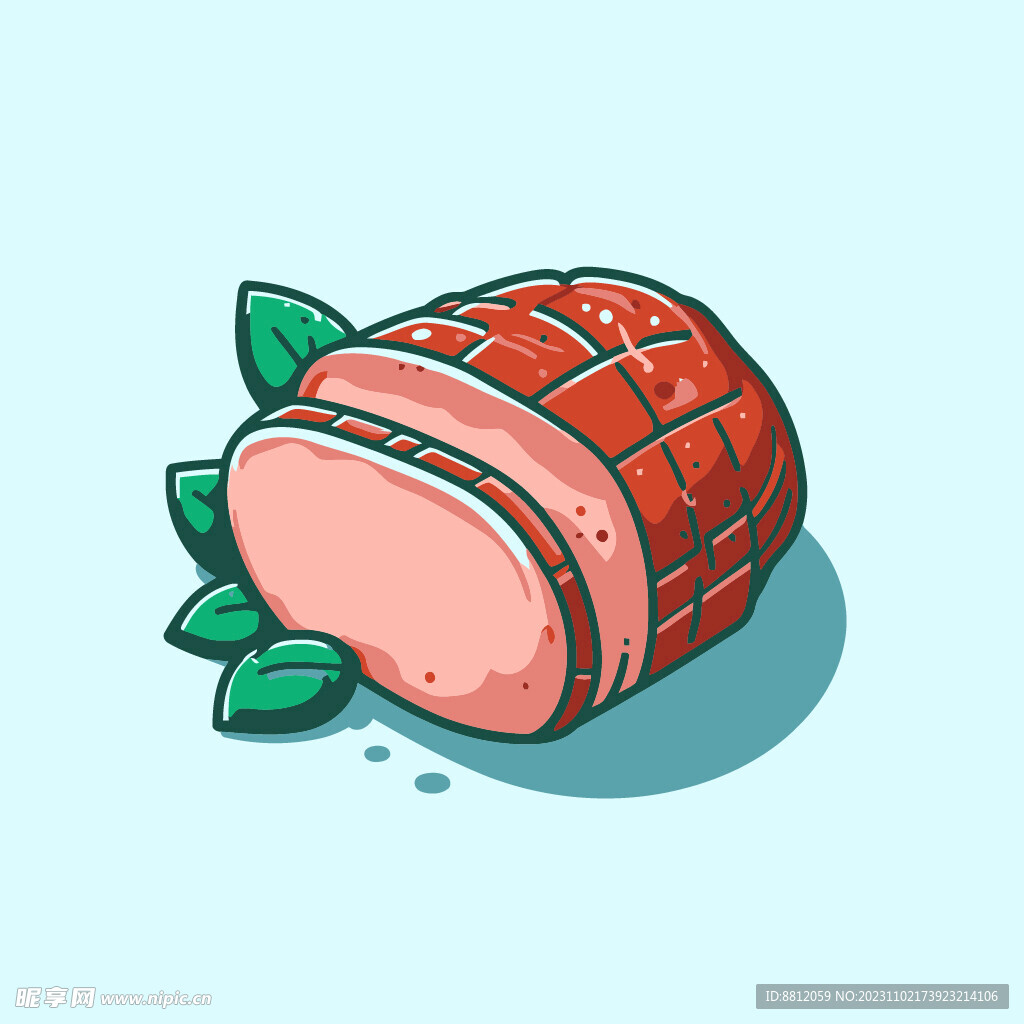 创意火腿图标设计