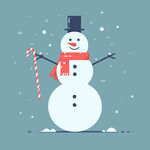 创意冬天雪人元素