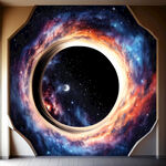 星空墙，星空壁画，星空，黑洞，浩瀚宇宙，宇宙空间，宇宙星系