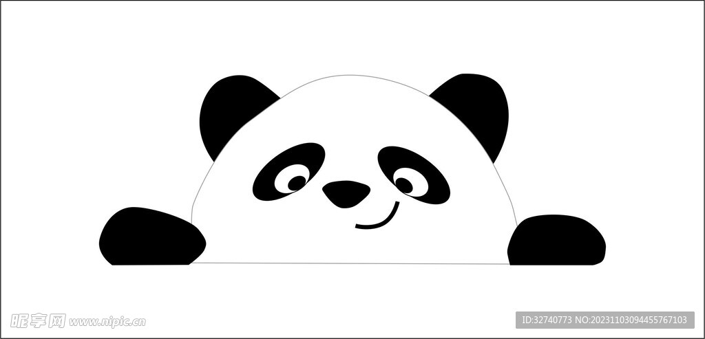 卡通熊猫元素设计