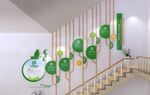 清新绿色企业发展历程办公形象墙