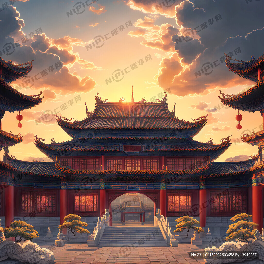 宫廷 中国式建筑 皇宫 祥云