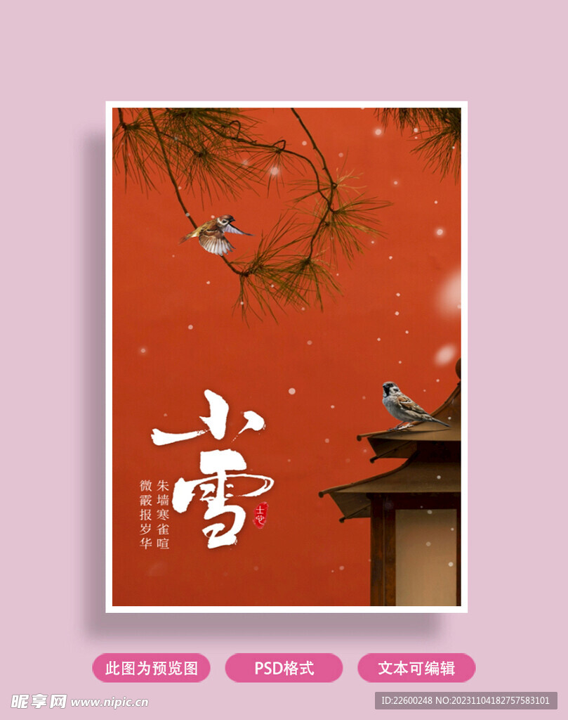 小雪海报