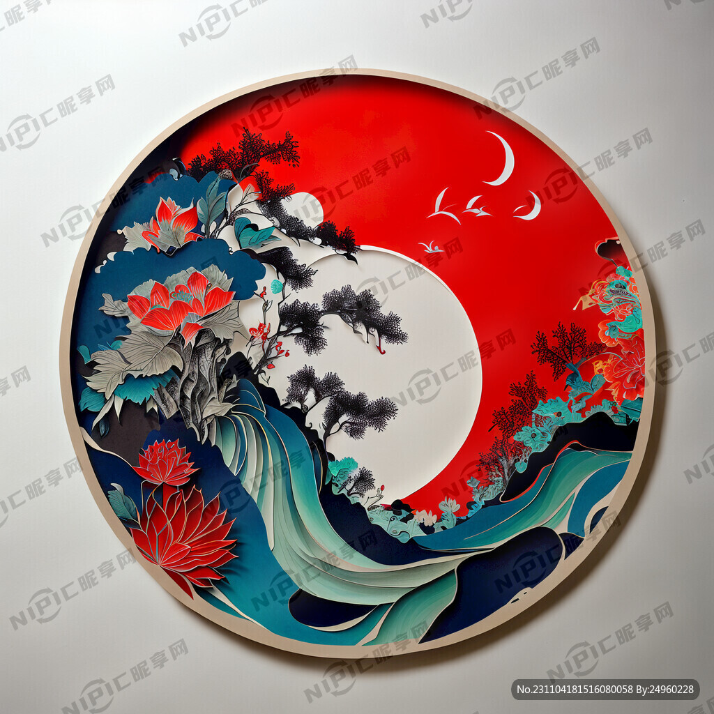 潮汕 剪纸 圆形