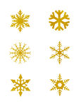 金色纸张纹理雪花