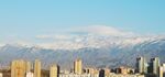 蓝天白云 雪山 城市建筑 