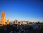 霞光 城市 蓝天白云 秋景 
