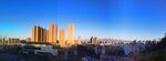 蓝天白云 城市上空 公园 秋景