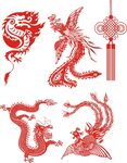 龙凤剪纸