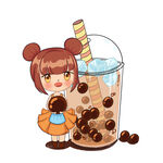 奶茶插画