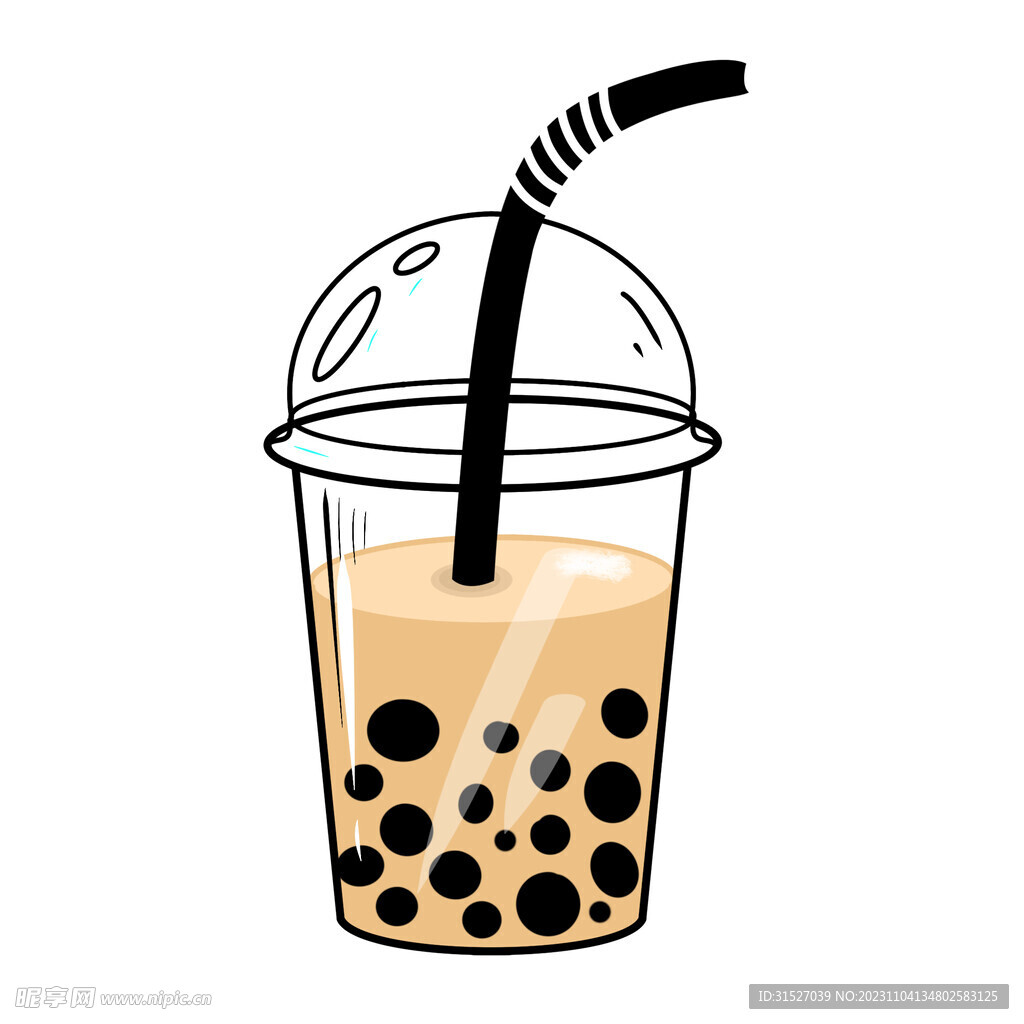 手绘奶茶