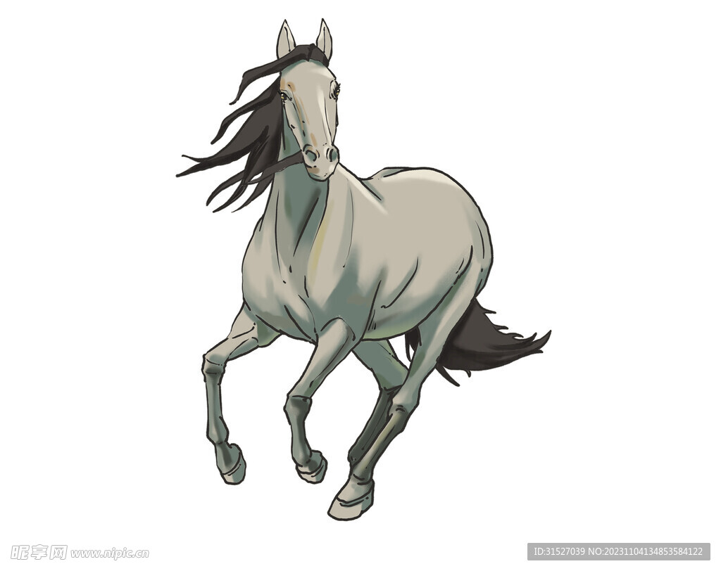 骏马插画