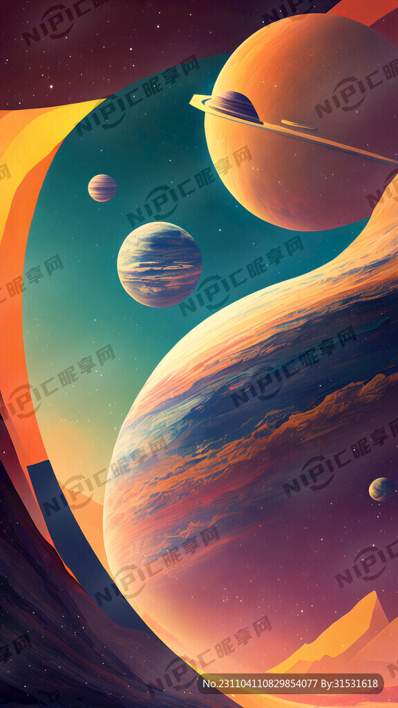 星球 画面开阔 构图层次丰富