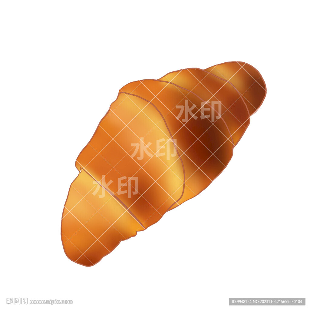 法式面包欧包手绘卡通插画