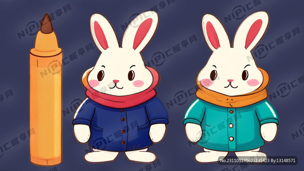三只兔子 全身 悠闲舒服