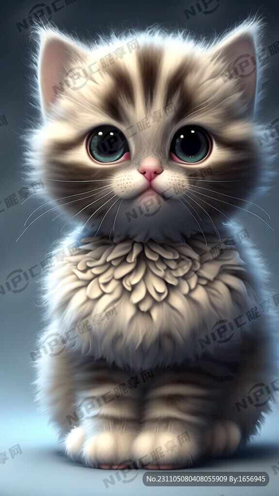 毛绒绒呆萌小猫