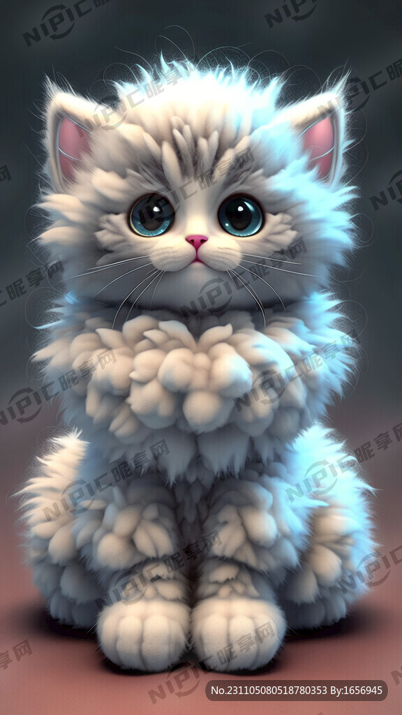 可爱毛绒绒小猫