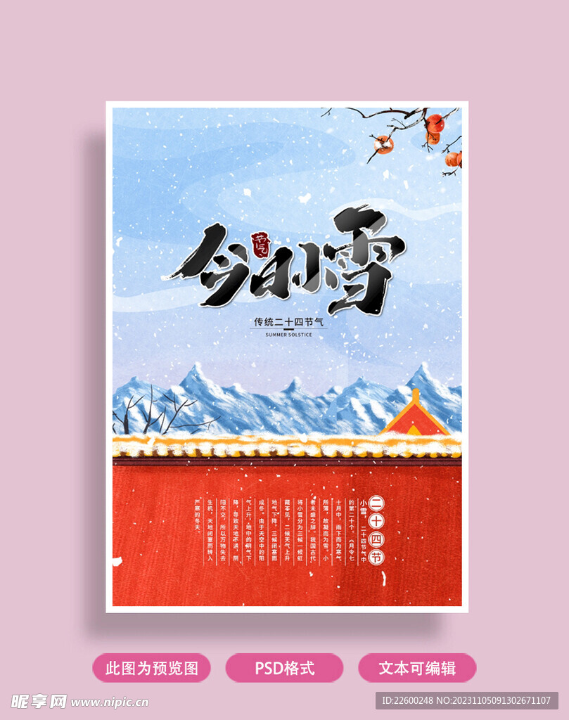 小雪海报
