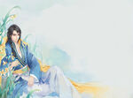 手绘插图 古风 
