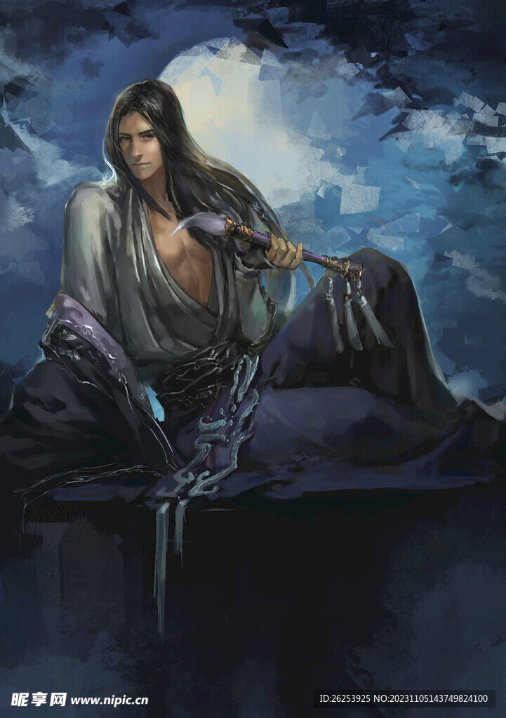 手绘插图古风 