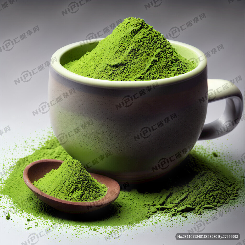 抹茶粉图片不要盘子