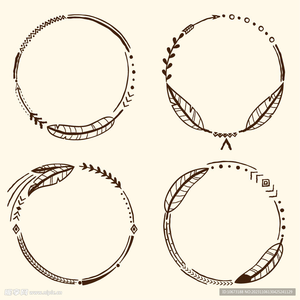 波西米亚风格边框 