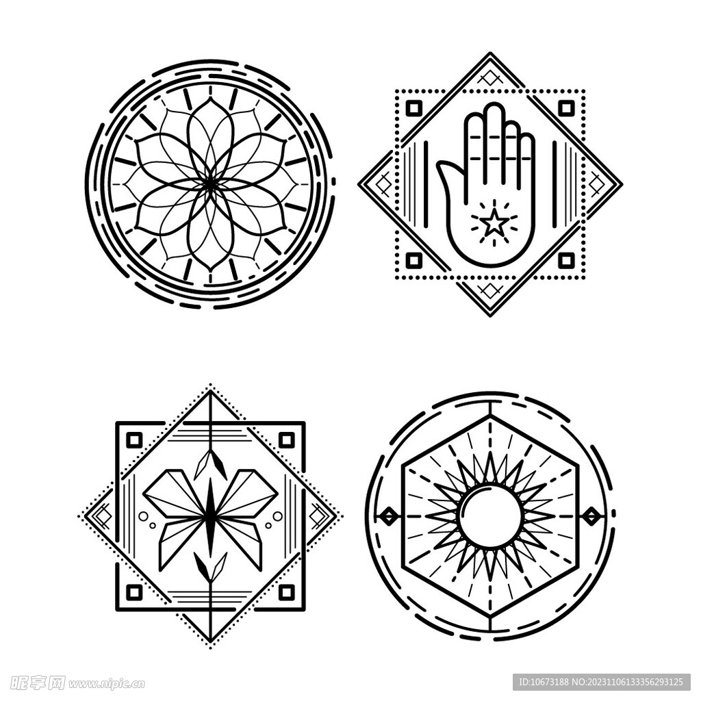 抽象几何花纹