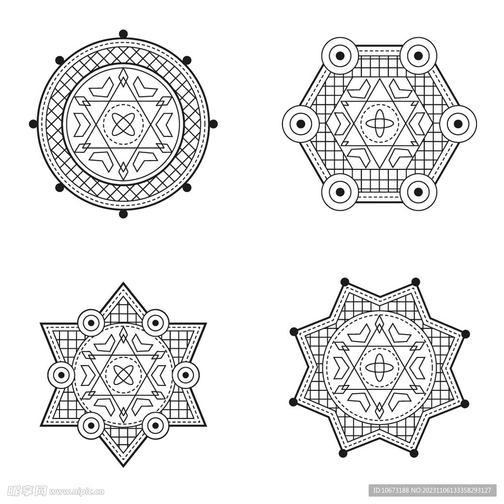 抽象几何花纹
