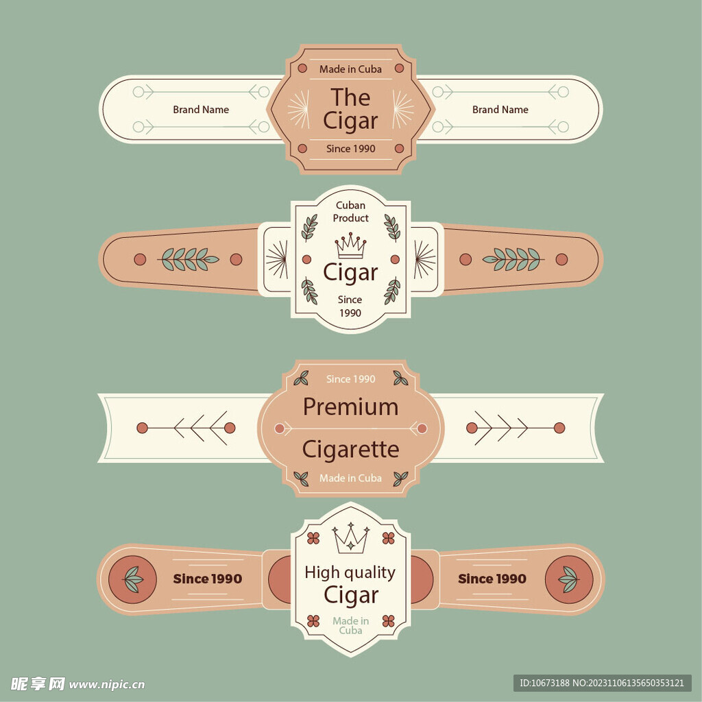 简约复古标签