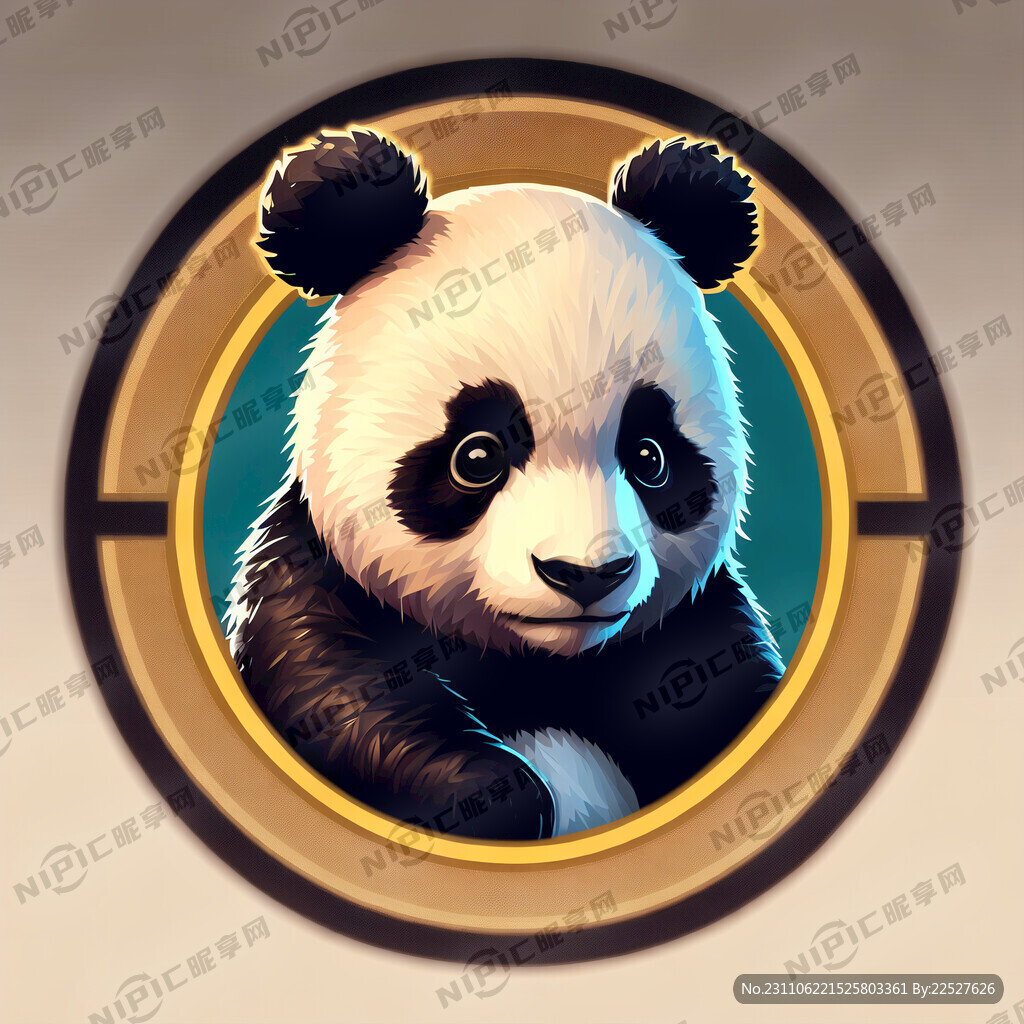 熊猫 标志 可爱