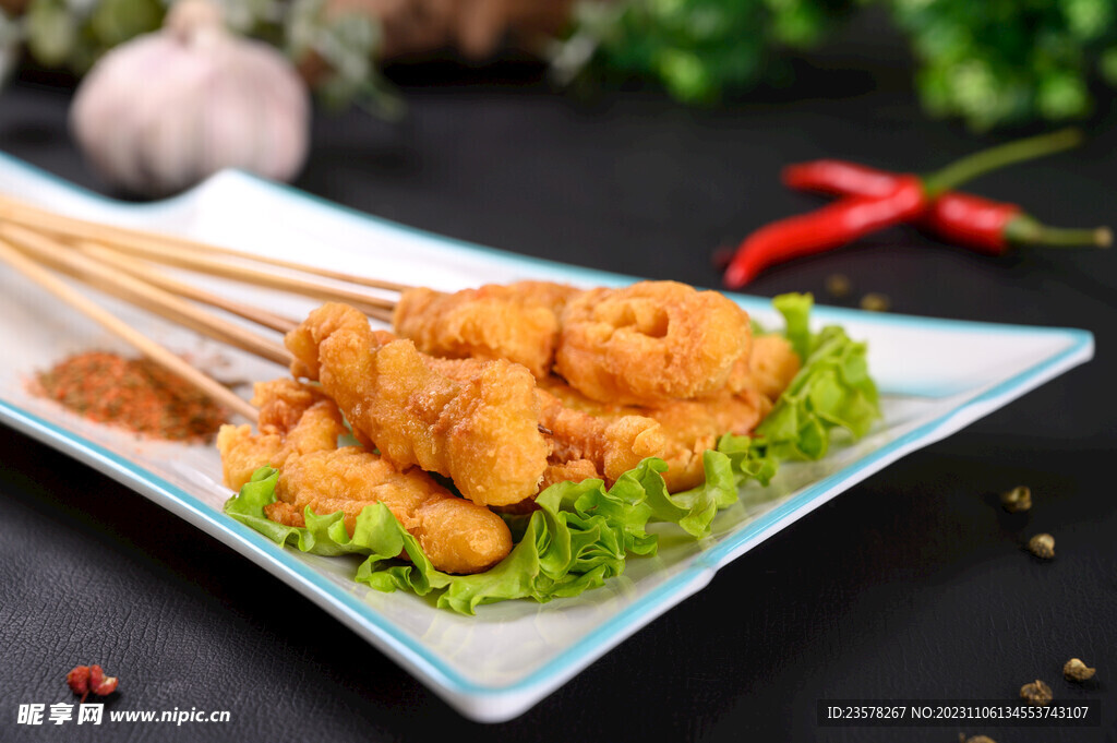 油炸鸡肉串