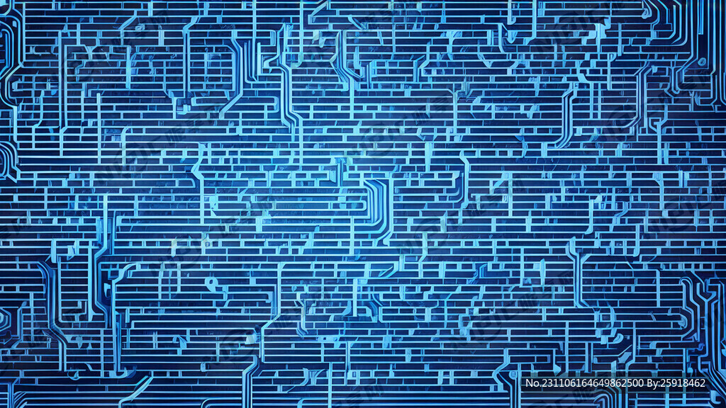 蓝色科技底纹 类似芯片条纹