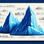 蓝色冰山平面图   假山
