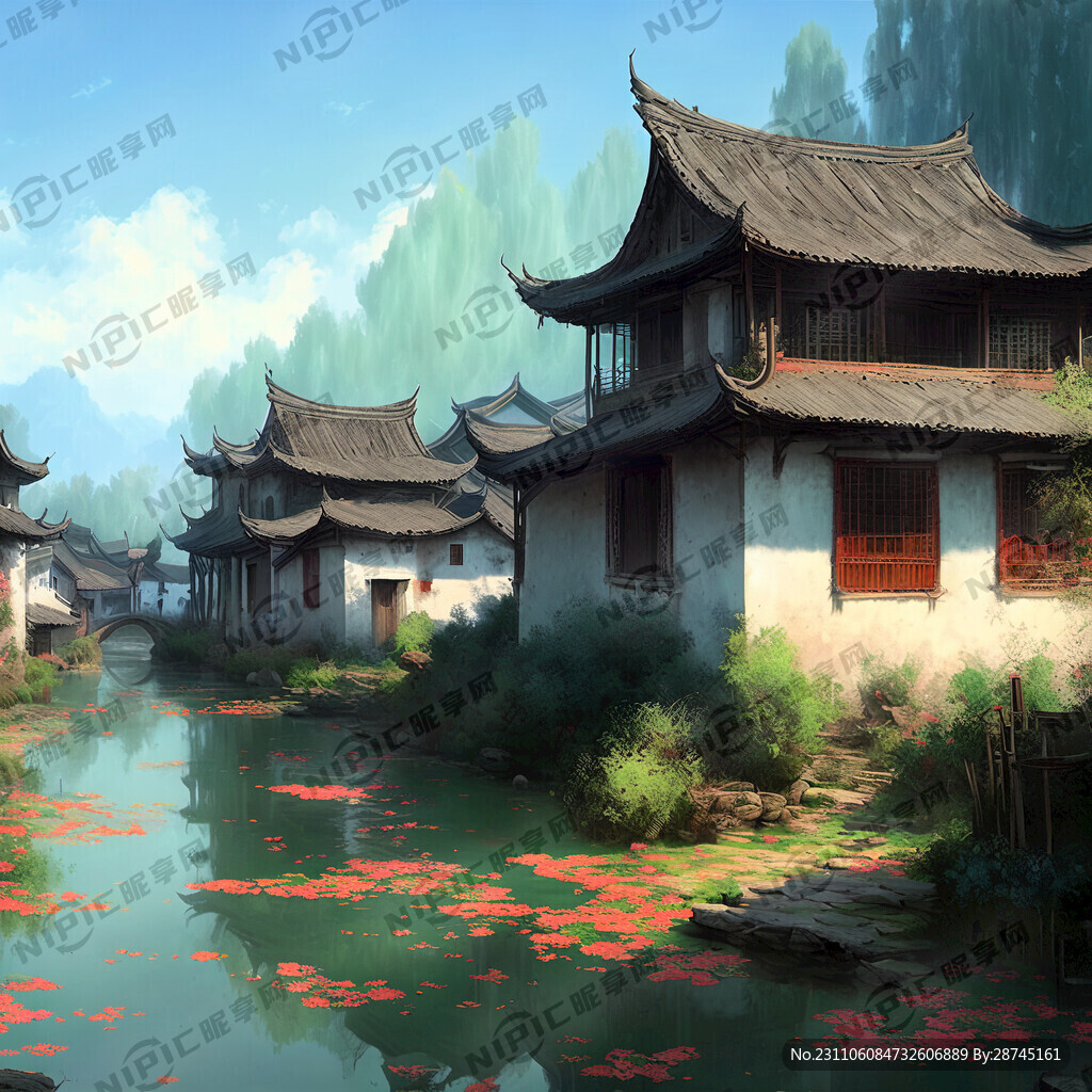 梦幻 莫奈风格 乡村