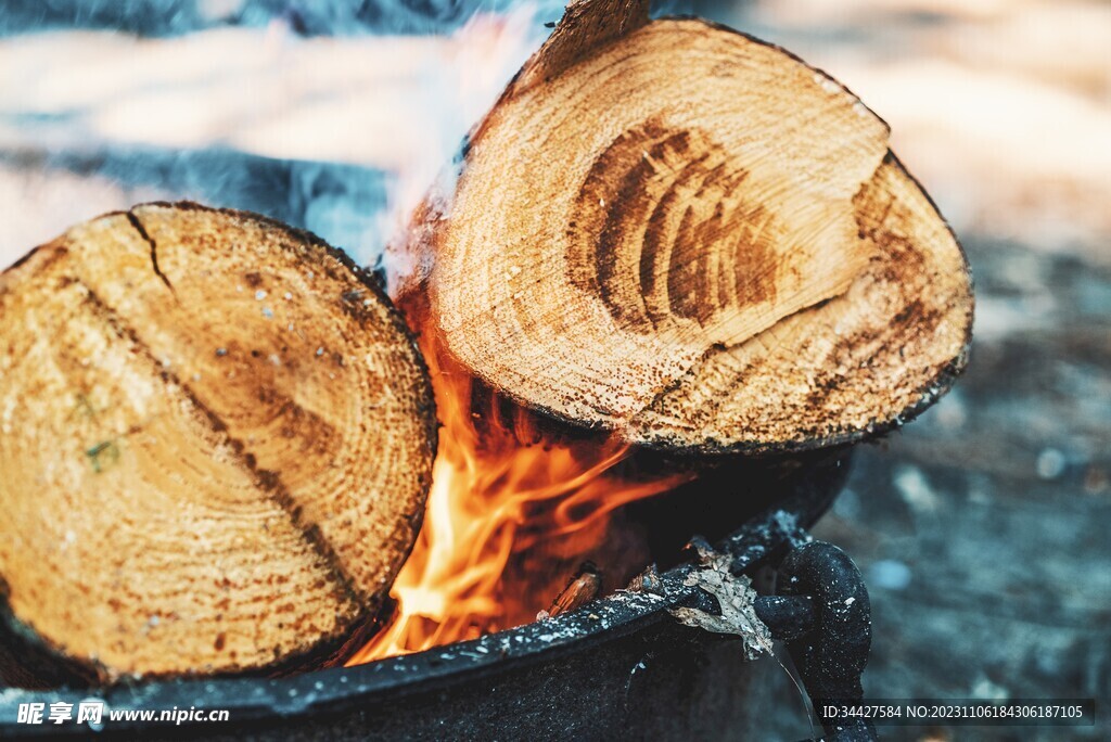 燃烧木材