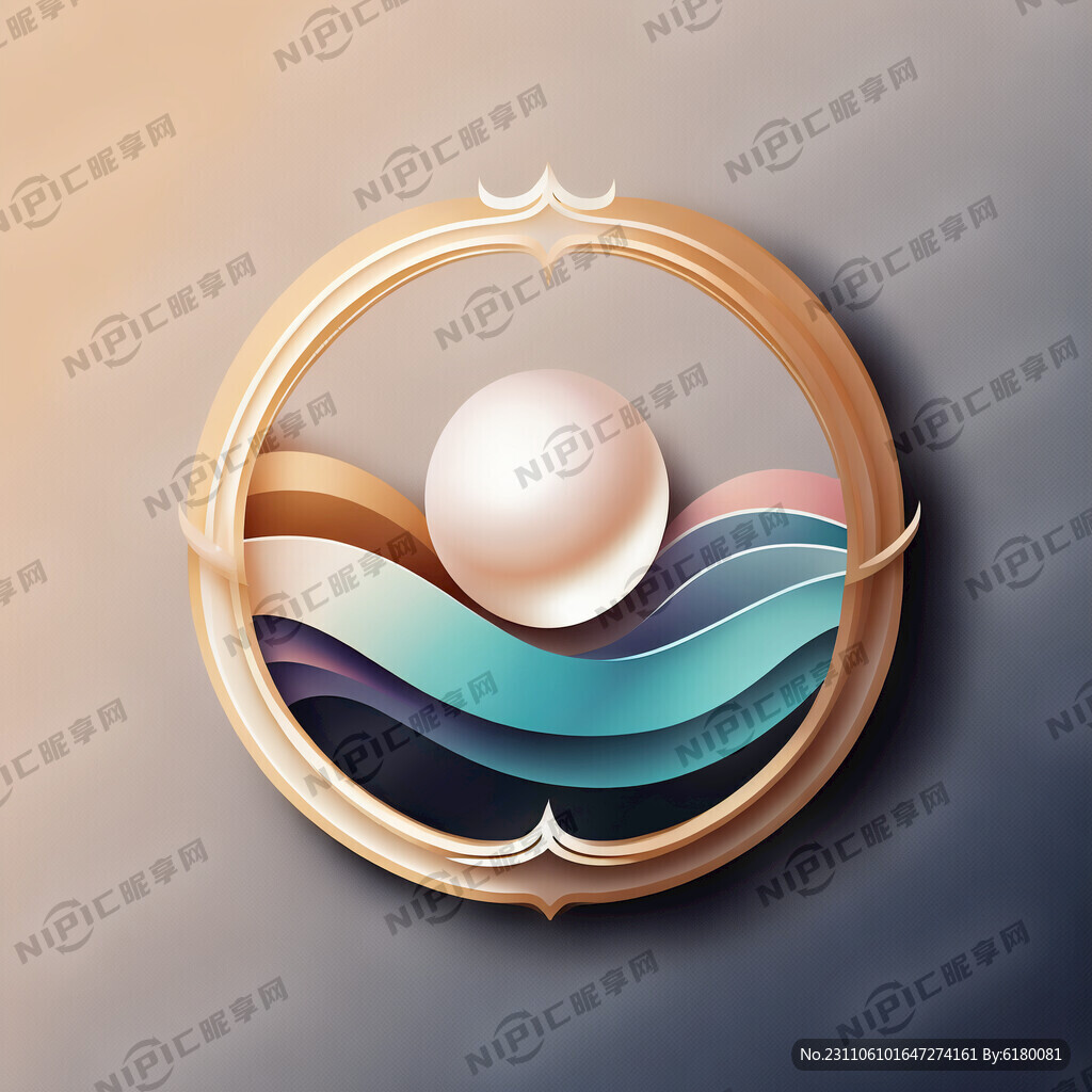 标志设计色彩淡雅 图形抽象简约