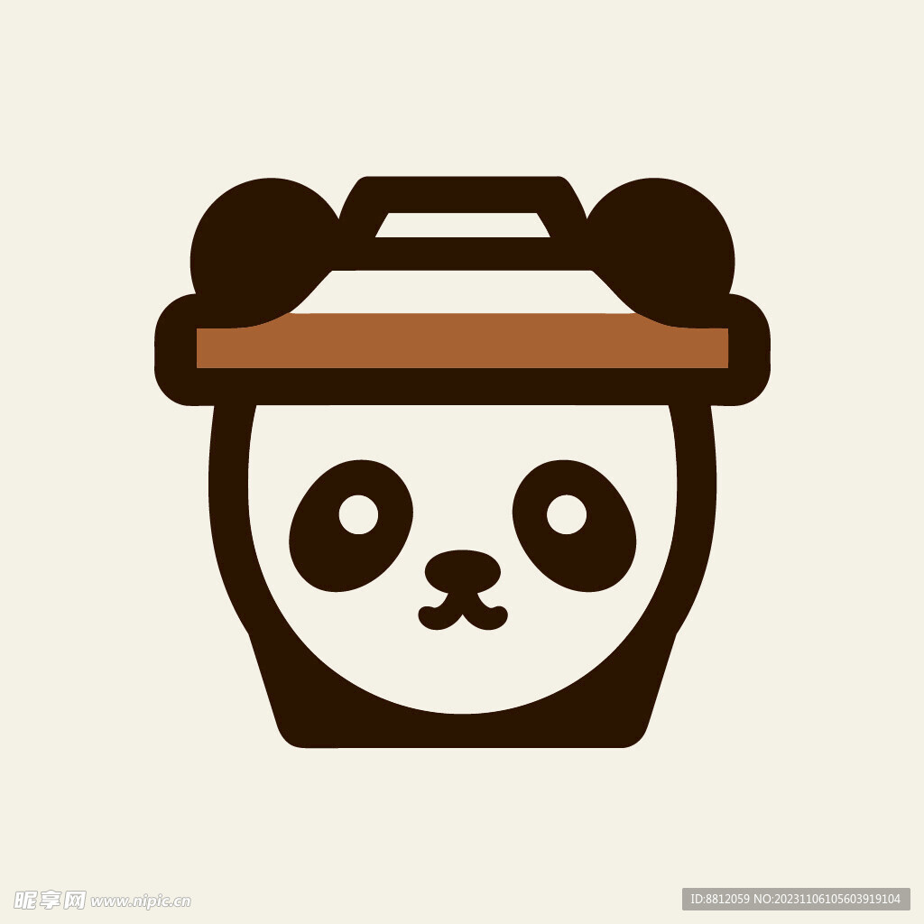 可爱熊猫头像设计