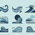 抽象海浪设计