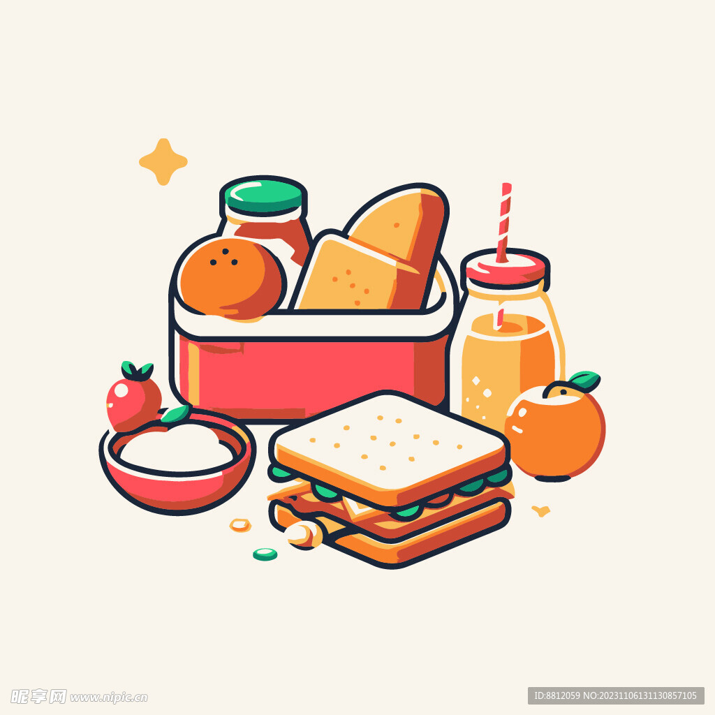 创意美食卡通设计