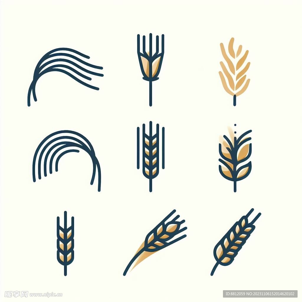 小麦标志设计