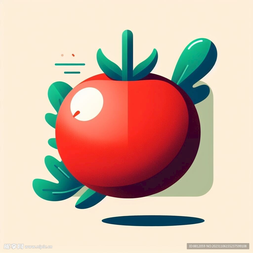 西红柿卡通插画