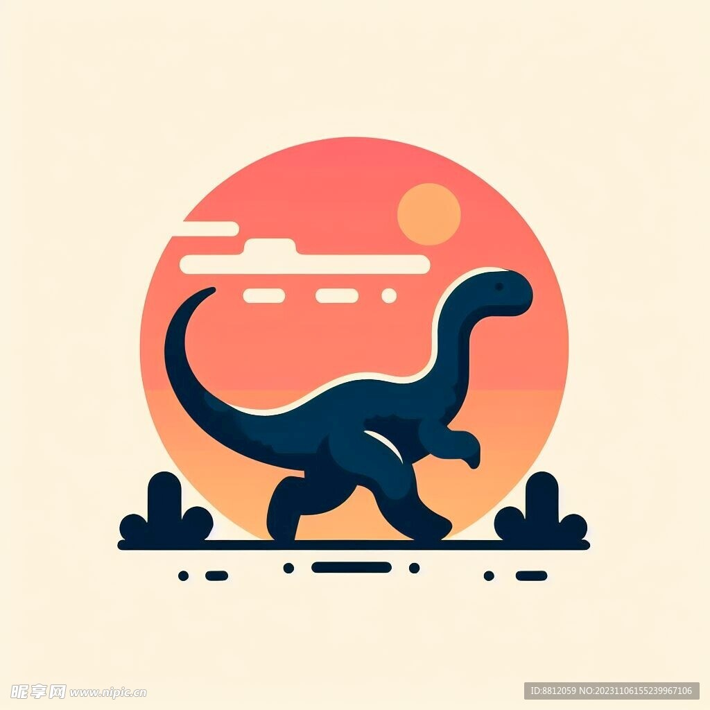 创意恐龙插画设计