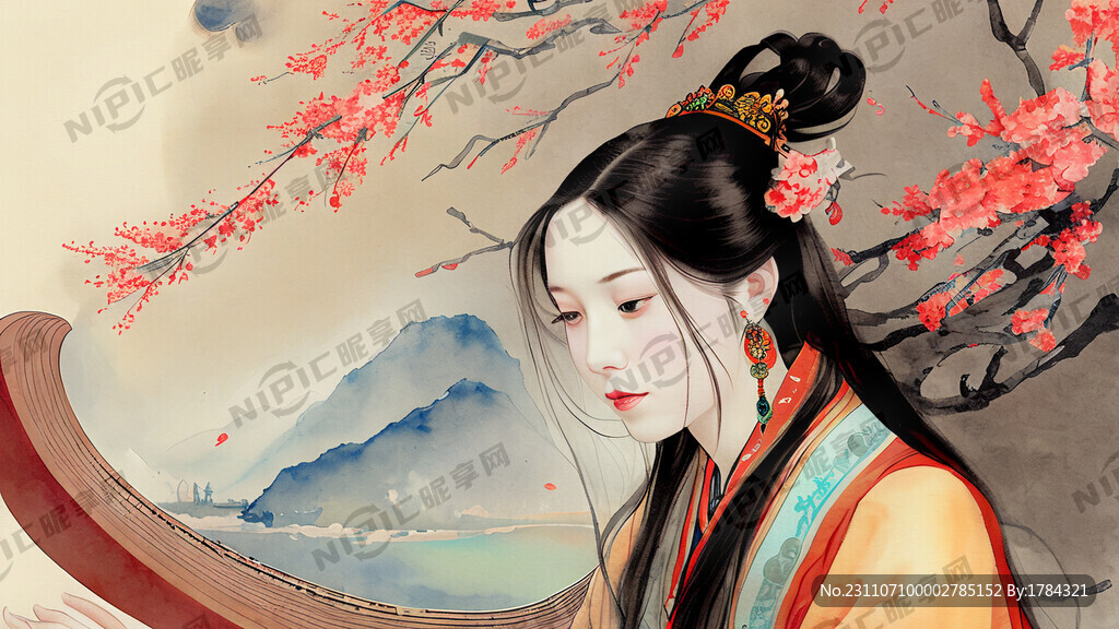 诗词 琴声 远方 国风 色彩